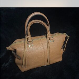 Rebecca Minkoff Moto Almond Brown Leather Satchel